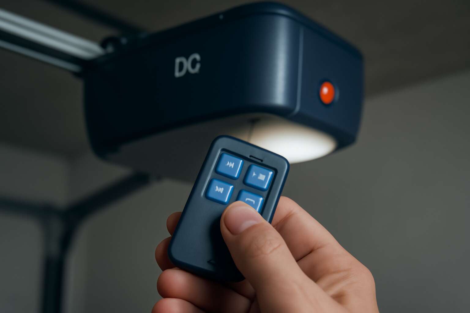 dc blue garage door motor remote programming