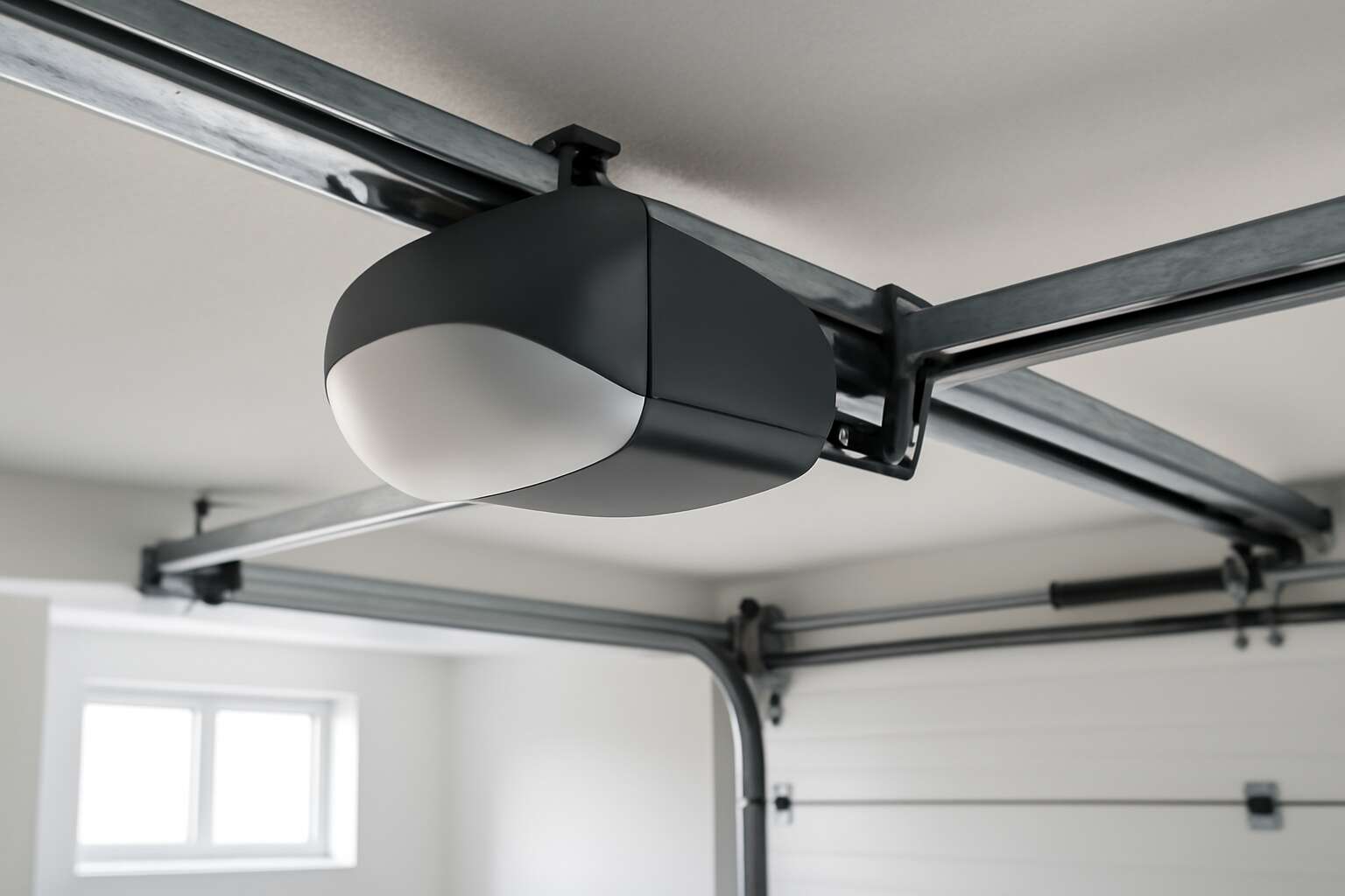 garage door motor and rail