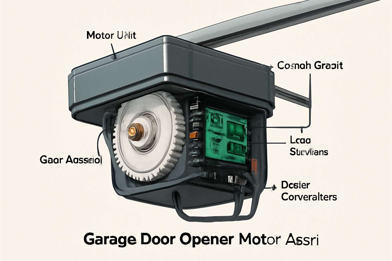 garage door motor parts diagram