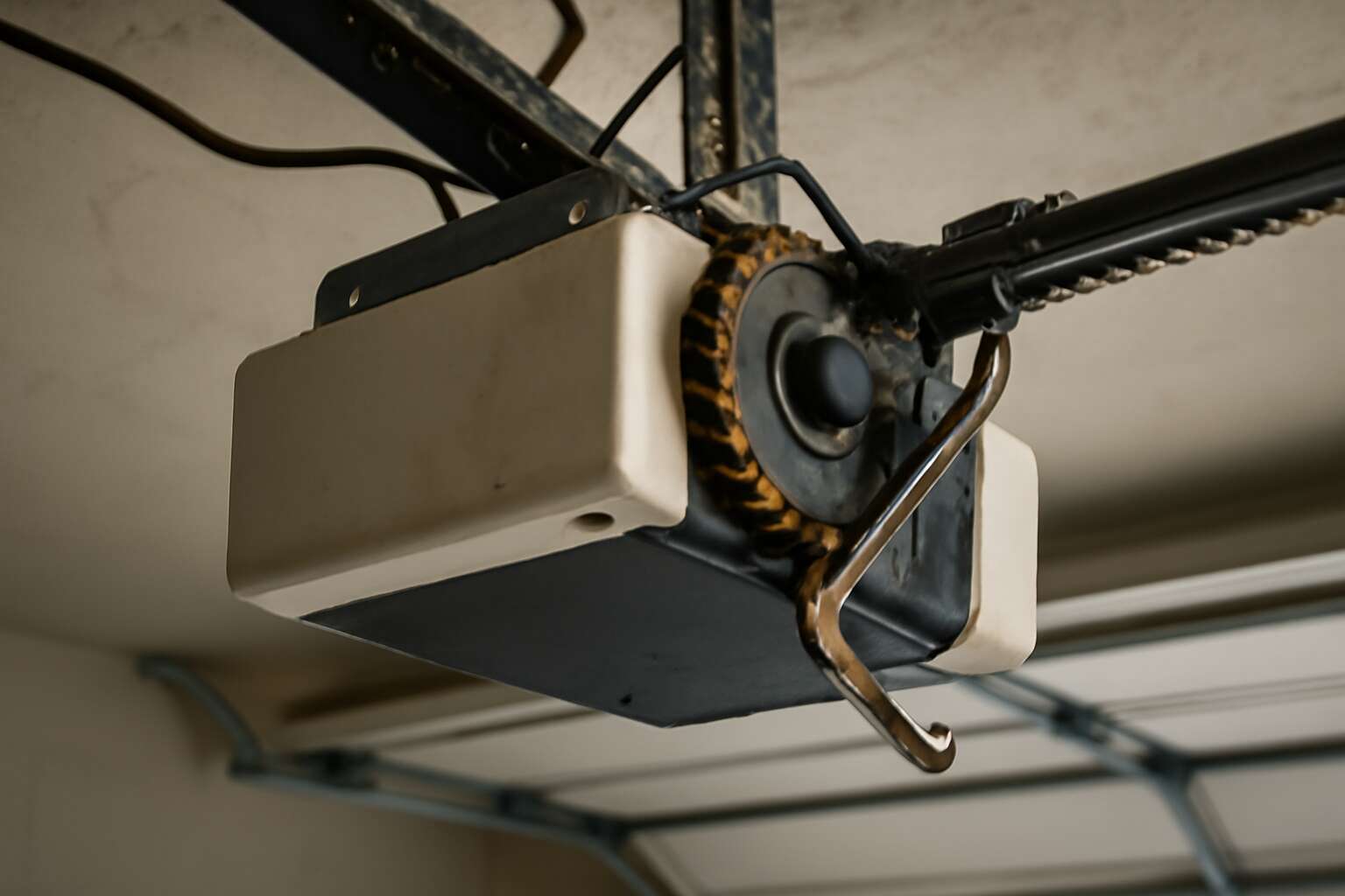 garage door motor running but door not moving