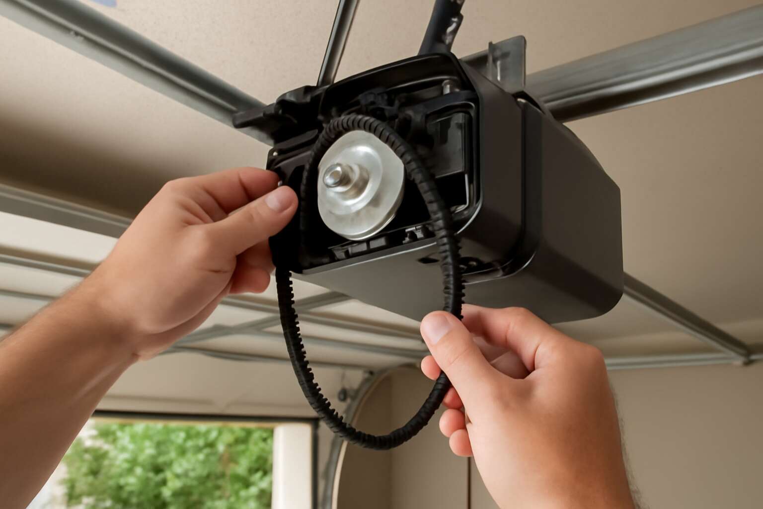 garage door motor belt replacement