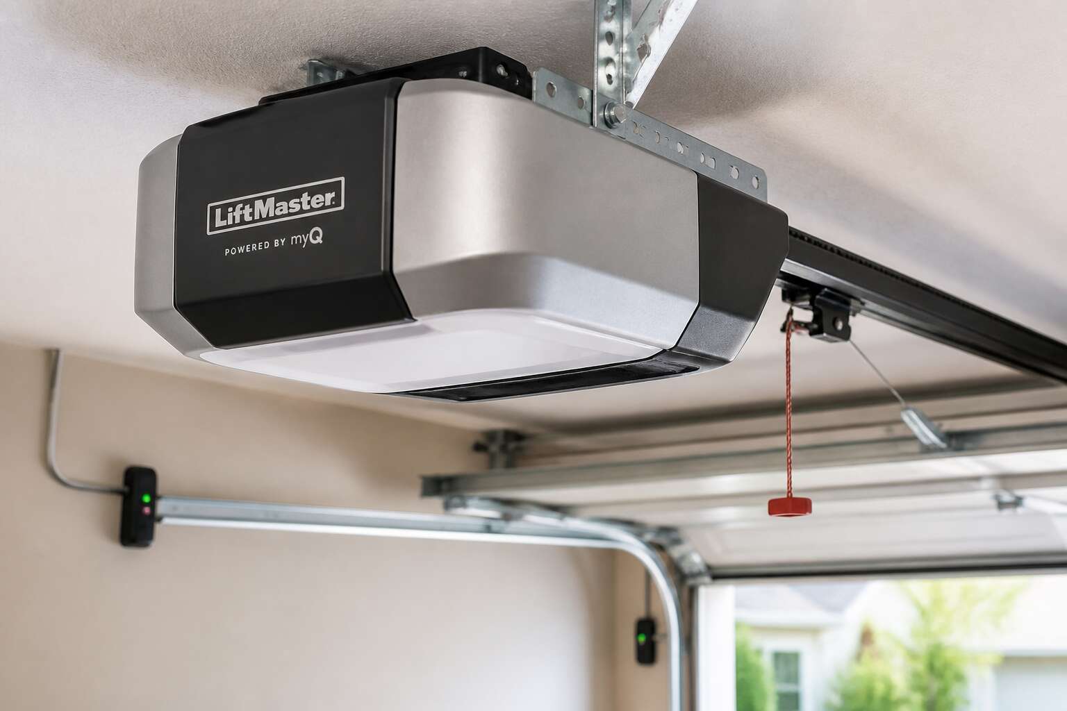 garage door motor side