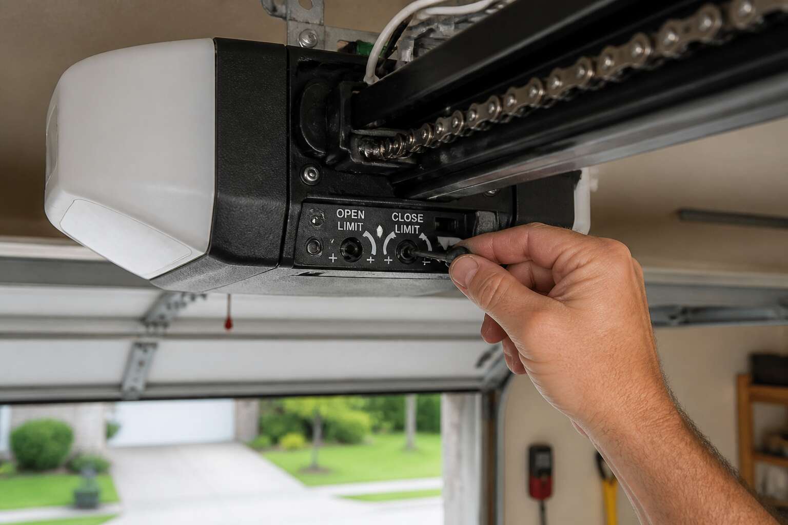 garage door motor keeps running