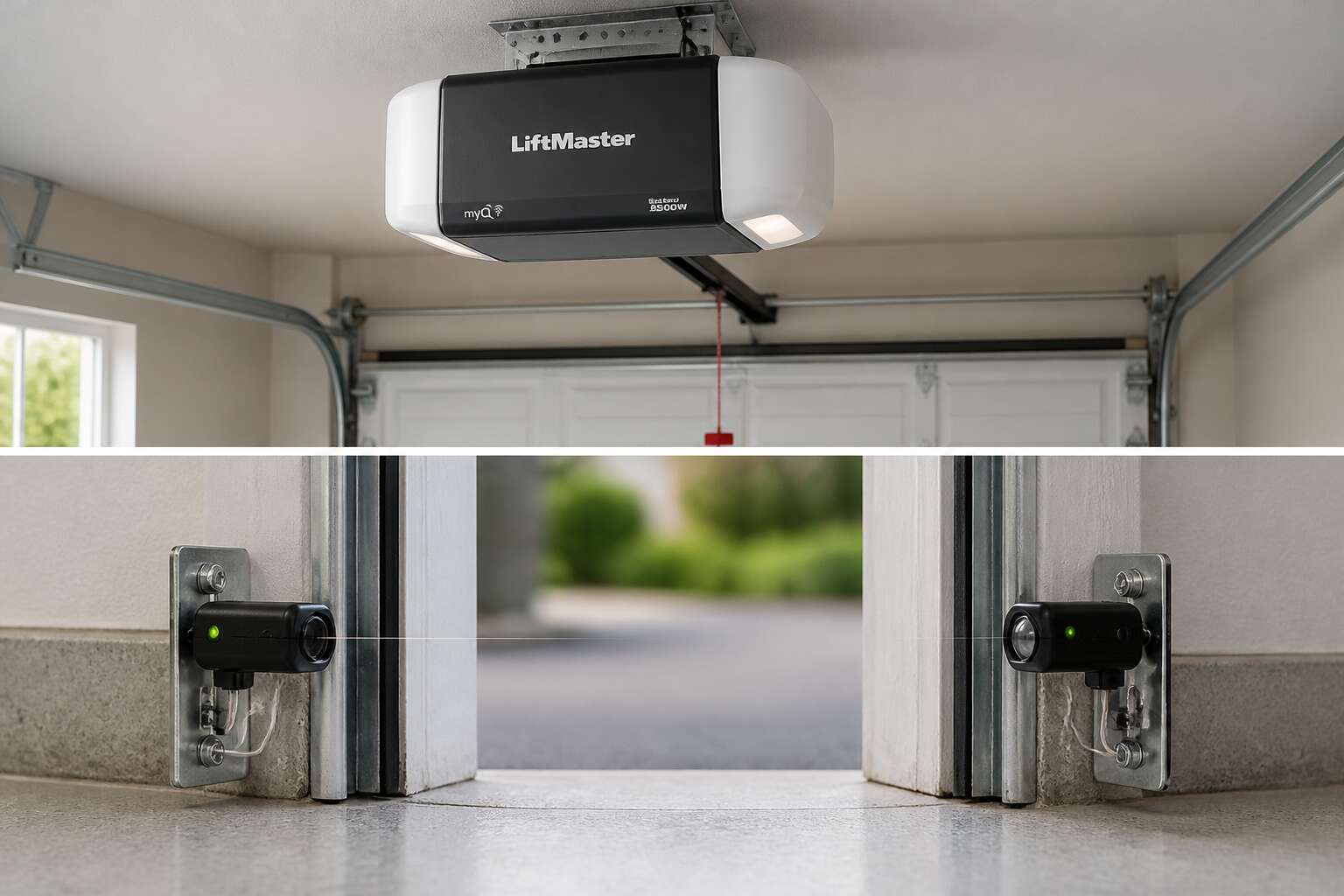 garage door motor and sensor